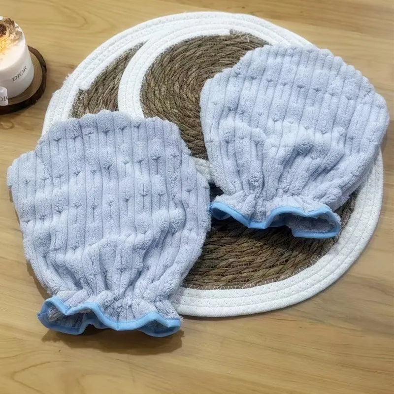 Pet Bath Towels Cat Dog Toy Quick-drying Bath Absorbent Glove Bath Towel Kitten Grooming Self Cleaning Massage Cat Accessories