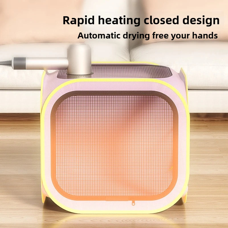 Pet drying box for cats and dogs portable blow dryer grooming bath hair does not fly household pet accessories