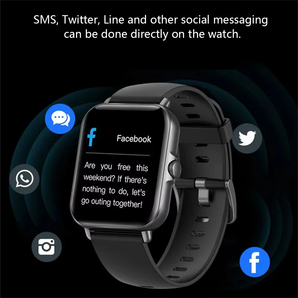 LAXASFIT 2025 Smart Watch Bluetooth Talk Play Music Smart Watch Fitness Clock Digital Sports Watch Men Women For IOS Android