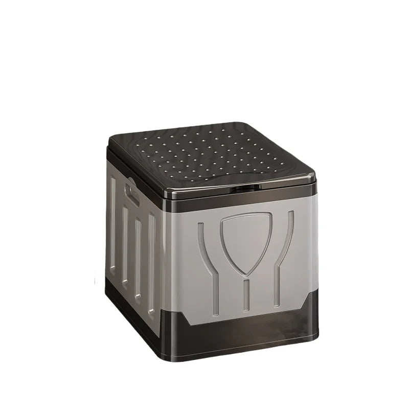 Foldable portable outdoor toilet truck installed reusable trash can emergency camping toilet odor kit lightweight and convenient