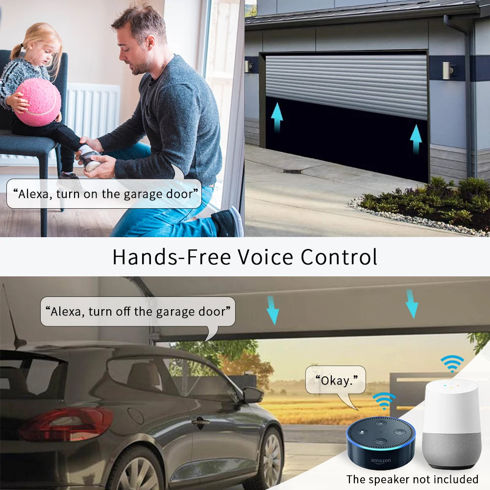 Tuya Smart WIFI Garage Door Opener Switch RF 433 Home Automation Appliance Controller AC DC7-32V Voice Control Alexa Google Home