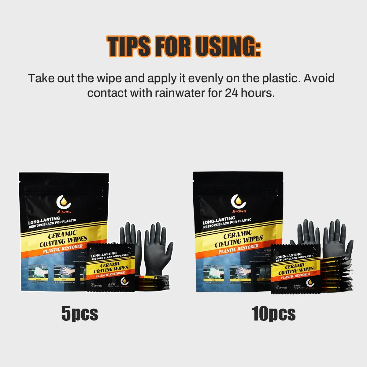 Car Plastic Restorer Back To Black Gloss Car Cleaning Products Plastic Leather Restore Auto Polish And Repair Coating Wipes