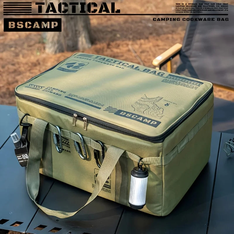 Outdoor Storage Bag 42.02 L Oxford Cloth for Camping Gear Collapsible Storage Box for Picnics Supplies Large Capacity Tactical