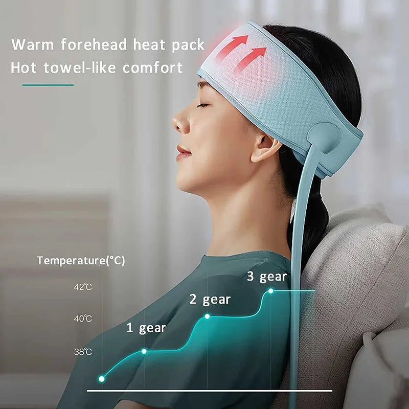 Electric Head Massager Airbag Pressure Massage Health Care heating Relief Scalp Deep Relaxation Physiotherapy 360°wrapping