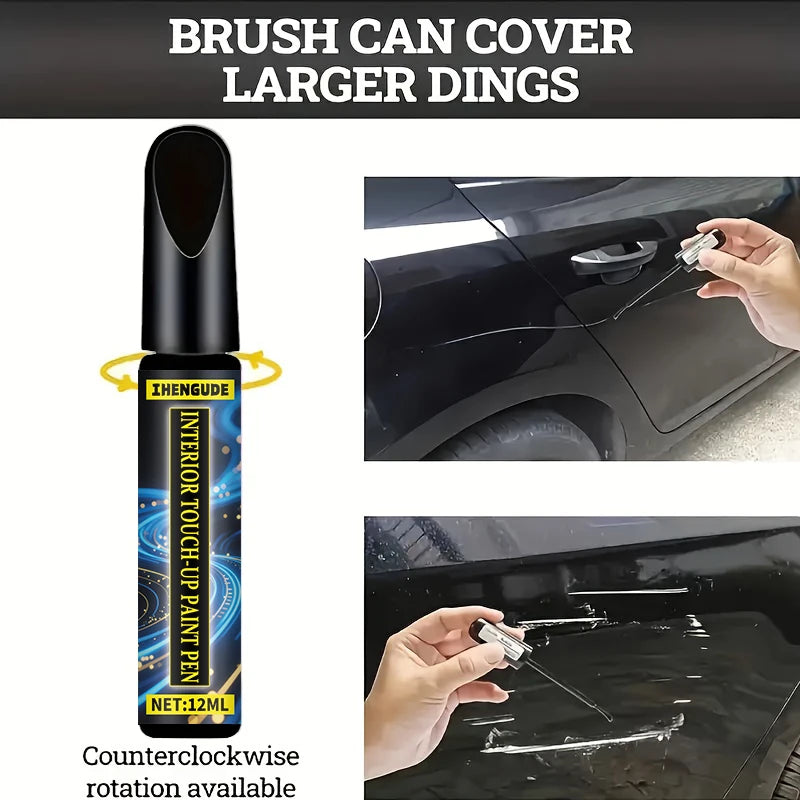 Car Touch-Up Pen - Special Marker Pen for Repairing and Refurbishing Scratches on Black Plastic Interiors, Steering Wheels, and Dashboards, Car Scratch Repair Pen, Plastic Surface Repair, Correction Pen, Plastic Repair Pen, P