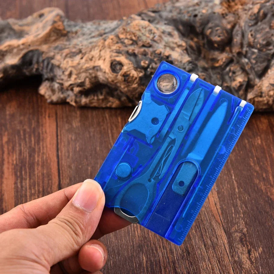 Ultra Thin Pocket Multi Tool 12 In 1 Credit Card Size Outdoor Camping Hiking Survival Gear EDC Equipment Gift