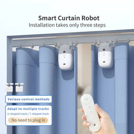 Smart For Home Curtain Opener Electronic Rome/T/U Track Curtain Motor Robot Remote Button Control Automatic Curtain Opener