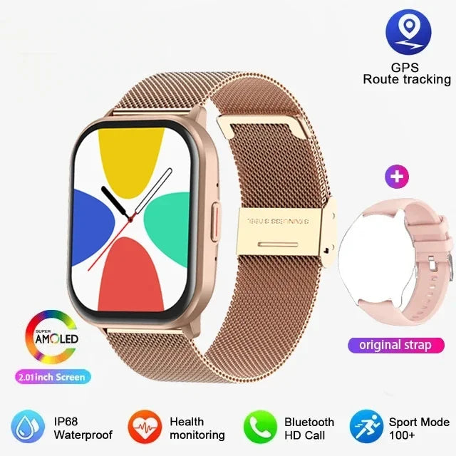 XIAOMI 2025 New AMOLED Smartwatch Men Bluetooth Call Fitness Tracker IP68 Waterproof Smart Watch for Men Women IOS Android