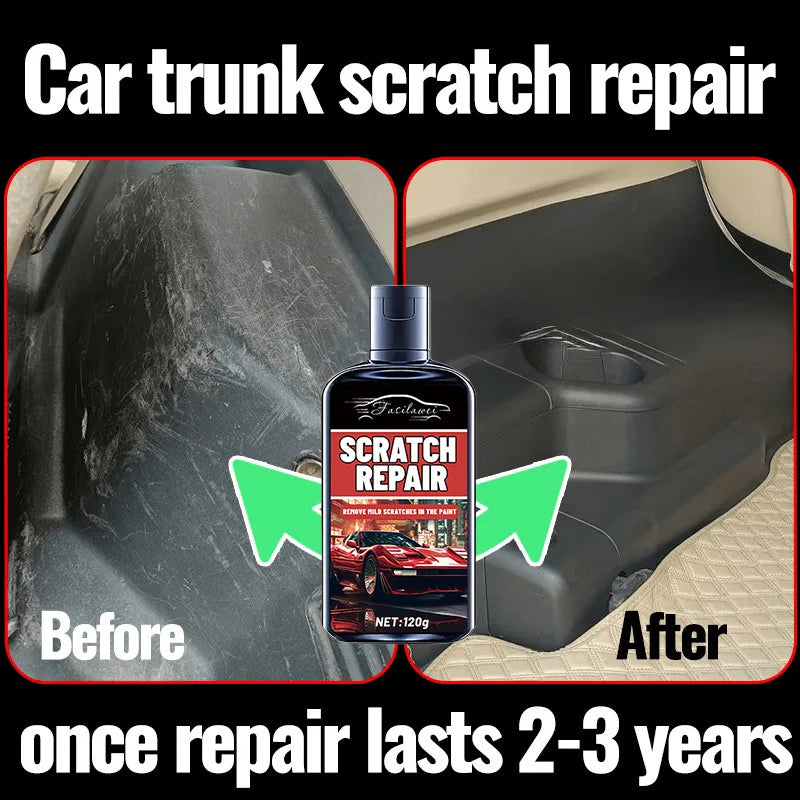 Car Trunk Scratch Repair Wax, Plastic Renovation and Restoration Kit for Interior Trim, Dashboard, and Doors, Auto Beauty Interi