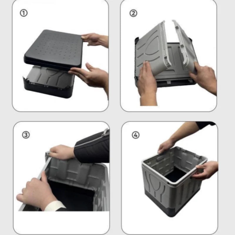 Foldable portable outdoor toilet truck installed reusable trash can emergency camping toilet odor kit lightweight and convenient