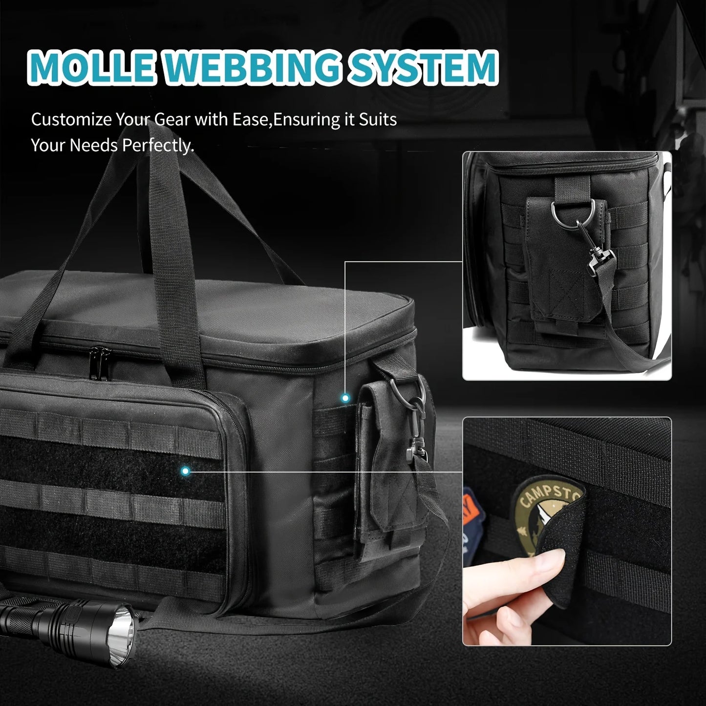 Outdoor Patrol Bag Used By Law Enforcement Police Gear Water Resistant Police Officer Duty Bag - Car Front Seat Organizer