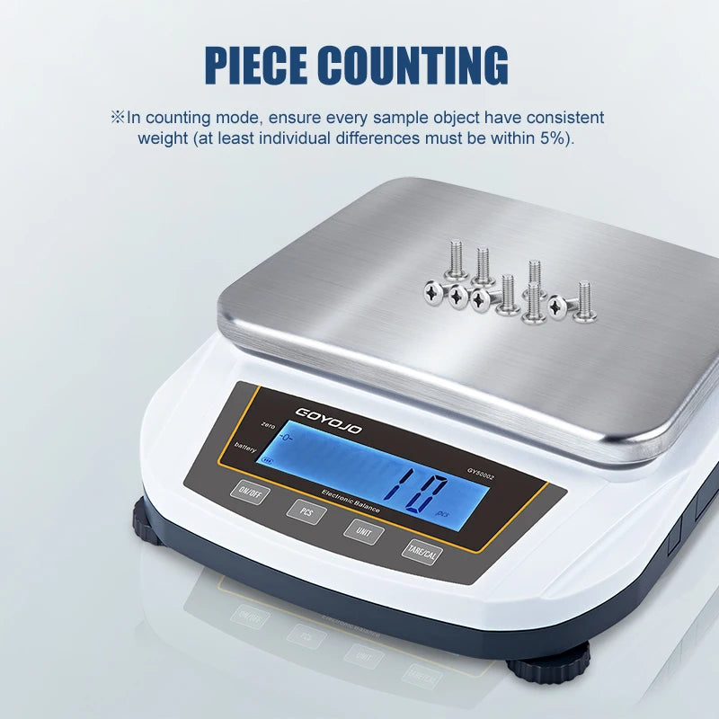 Digital Precision Scale 5kg 0.01g Lab Electronic Balance Backlit Screen Display Jewelry Scale Kitchen Weighing Scales 100-240V