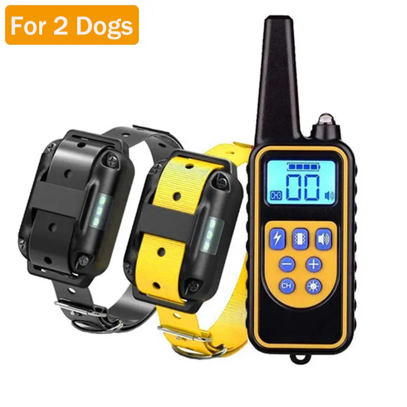 Electric Dog Training Collar Waterproof Dog Bark Collar Pet With Remote Control Rechargeable Anti Barking Device All Dogs Size