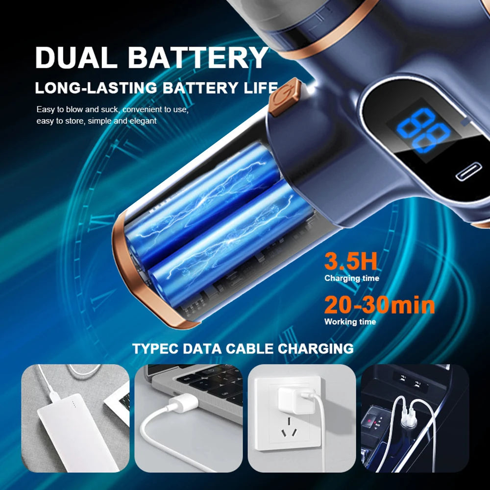1Set Wireless Portable Vacuum Cleaner Car Vacuum Cleaner Handheld Mini For Seat Alhambra 7V8 7V9 Cleaning Cordless