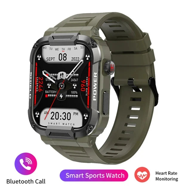 GEJIAN MK66 Smart Watch Men Large Battery Music Playback Fitness Tracker IP68 Waterproof Bluetooth Call Sports Smart Watch