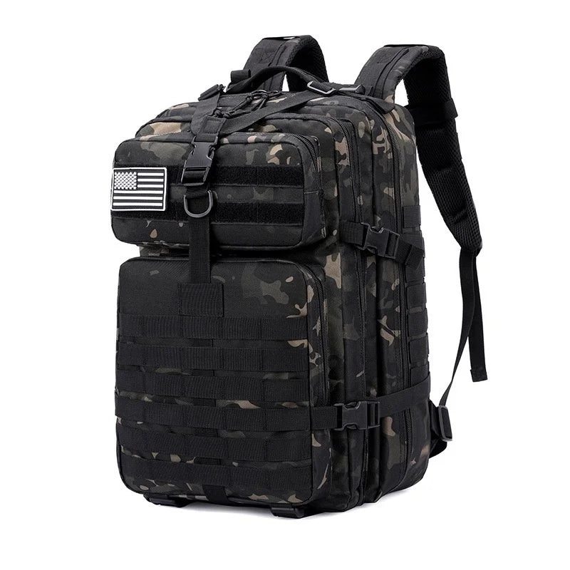 Compact waterproof tactical backpack - Large capacity for outdoor hiking and camping - Double shoulder bag - Suitable for travel