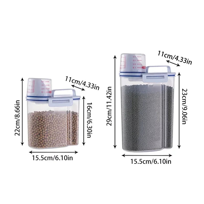 Large Airtight Pet Food Storage Container - Durable, Easy Clean, Stylish Design for Dog & Cat Food - Premium Quality