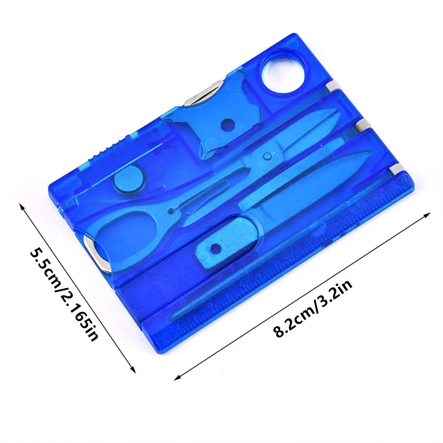 Ultra Thin Pocket Multi Tool 12 In 1 Credit Card Size Outdoor Camping Hiking Survival Gear EDC Equipment Gift