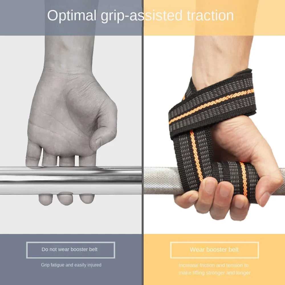 1Pairs Fitness Lifting Wrist Strap Brace for Weightlifting Crossfit Bodybuilding Support Dumbbell Weights Strength Workout
