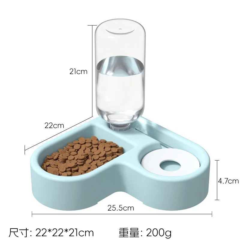 Automatic Drinking Love Pet Bowl Moisture-proof Cat Bowl Dog Basin Dual-use Multi-functional Drinking And Feeding