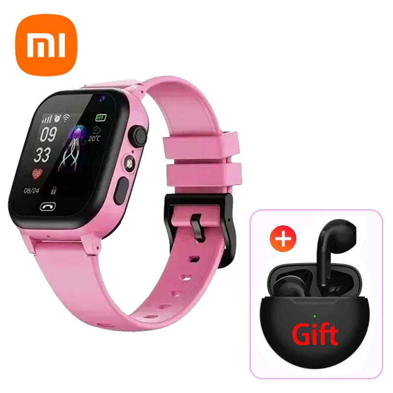 Xiaomi Kids Smart Watch 5G GPS Location Video Call Sim Card SOS Child Camera Waterproof Upgrade 2025 For Boys Girls Add Earphone