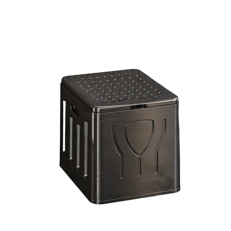 Foldable portable outdoor toilet truck installed reusable trash can emergency camping toilet odor kit lightweight and convenient