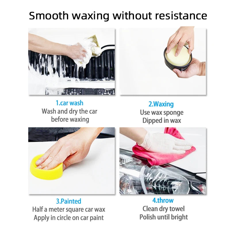 Hamlet 195g White Car special Wax for Car Polishing Waterproof Maintenance Coating Automotive Scratch Repair Solid Wax