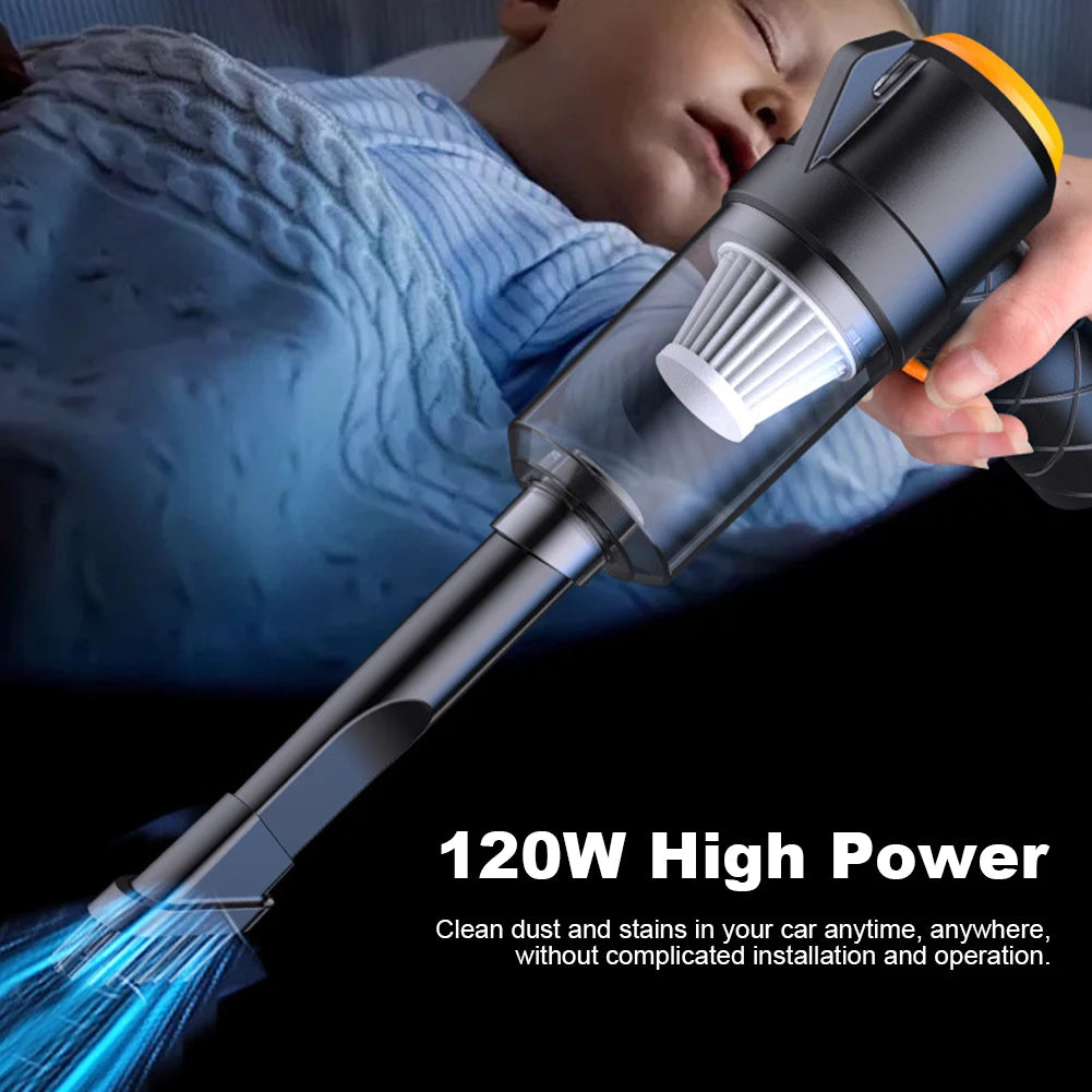 6 In 1 Car Vacuum Cleaner 3500PA Strong Suction Blowing & Suction Vacuum Cleaner Multifunctional for Car Home Keyboard Cleaning