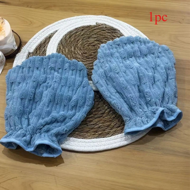 Pet Bath Towels Cat Dog Toy Quick-drying Bath Absorbent Glove Bath Towel Kitten Grooming Self Cleaning Massage Cat Accessories