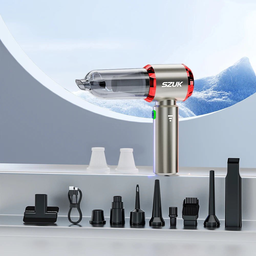 SZUK 985000Pa Mini Car Vacuum Cleaner Wireless Handheld Cleaner Cleaning Machine Strong Powerful Portable Vacuum Cleaner for Car