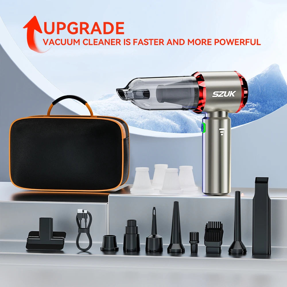 SZUK 985000Pa Mini Car Vacuum Cleaner Wireless Handheld Cleaner Cleaning Machine Strong Powerful Portable Vacuum Cleaner for Car
