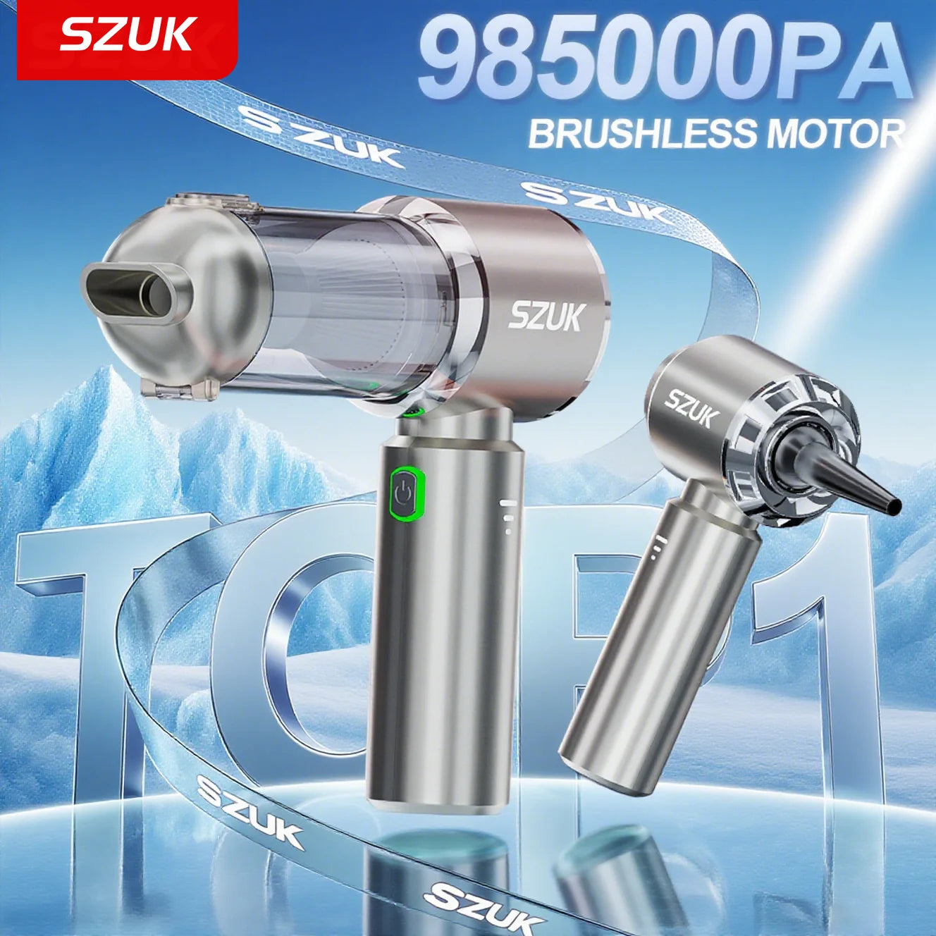 SZUK 985000Pa Mini Car Vacuum Cleaner Wireless Handheld Cleaner Cleaning Machine Strong Powerful Portable Vacuum Cleaner for Car