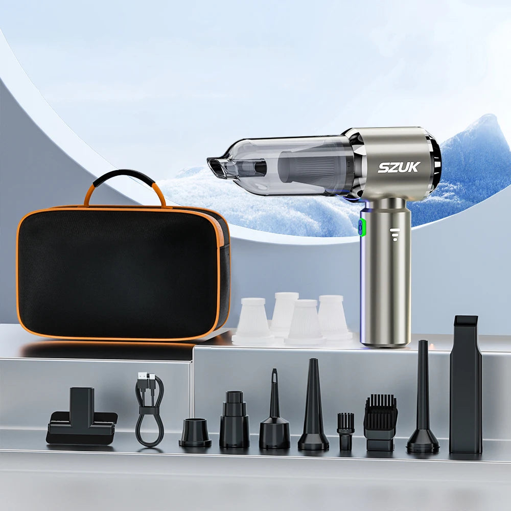 SZUK 985000Pa Mini Car Vacuum Cleaner Wireless Handheld Cleaner Cleaning Machine Strong Powerful Portable Vacuum Cleaner for Car