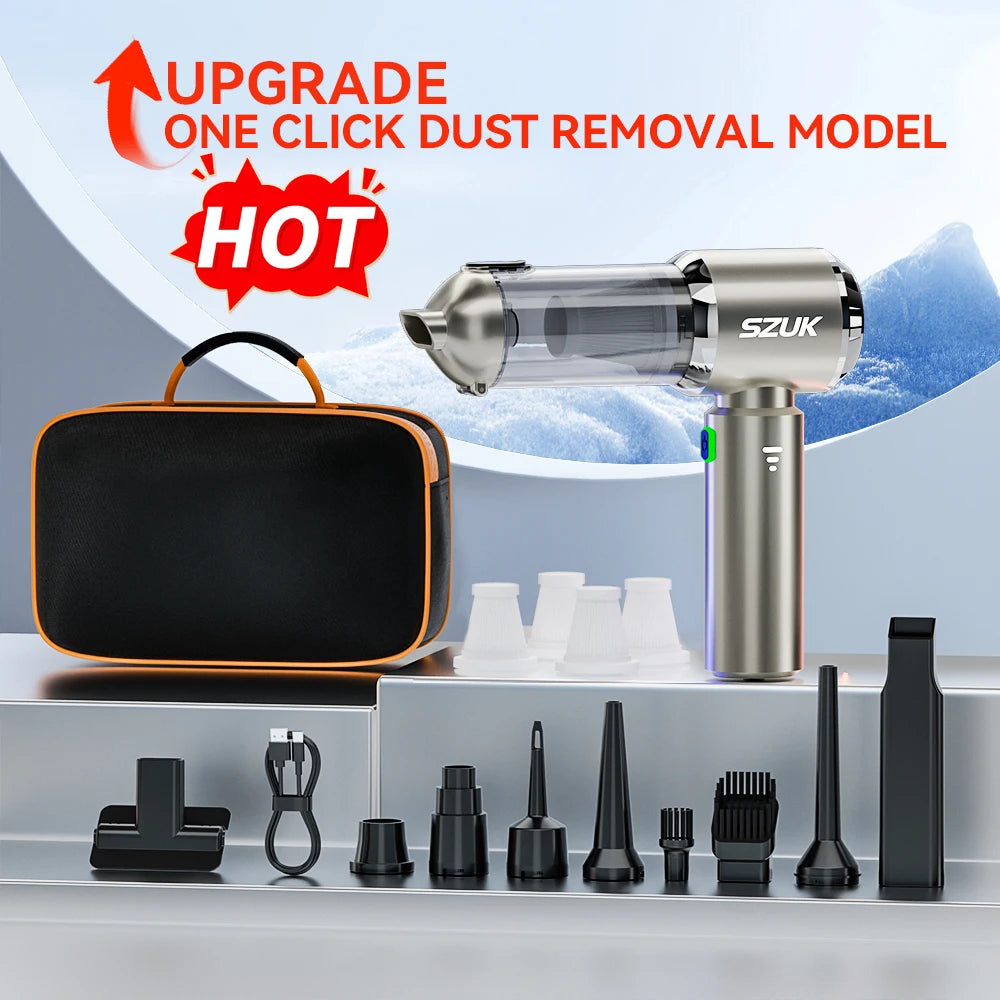 SZUK 985000Pa Mini Car Vacuum Cleaner Wireless Handheld Cleaner Cleaning Machine Strong Powerful Portable Vacuum Cleaner for Car