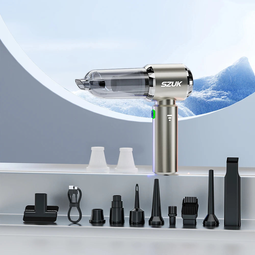 SZUK 985000Pa Mini Car Vacuum Cleaner Wireless Handheld Cleaner Cleaning Machine Strong Powerful Portable Vacuum Cleaner for Car