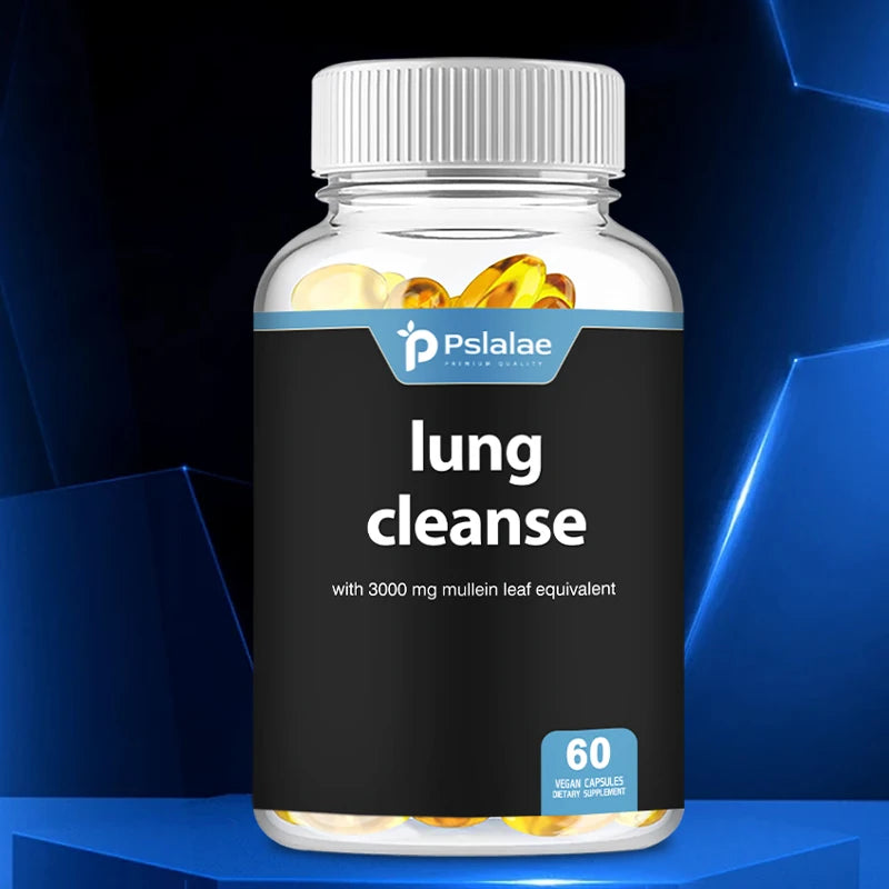 Lung  Detox & Cleanse Capsules - Supports Bronchial and Respiratory Health, Relieves Breathing, Immune Support - 60 Capsules