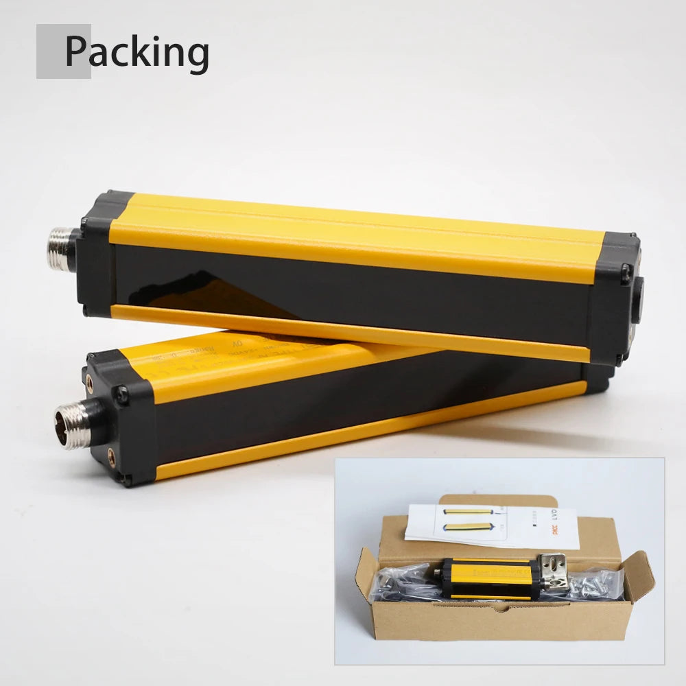 Cloweit APS30 20/40mm Safety Grating Light Curtain Fiber Optic Sensor Infrared Radiation Detector Punch Photoelectric Protection