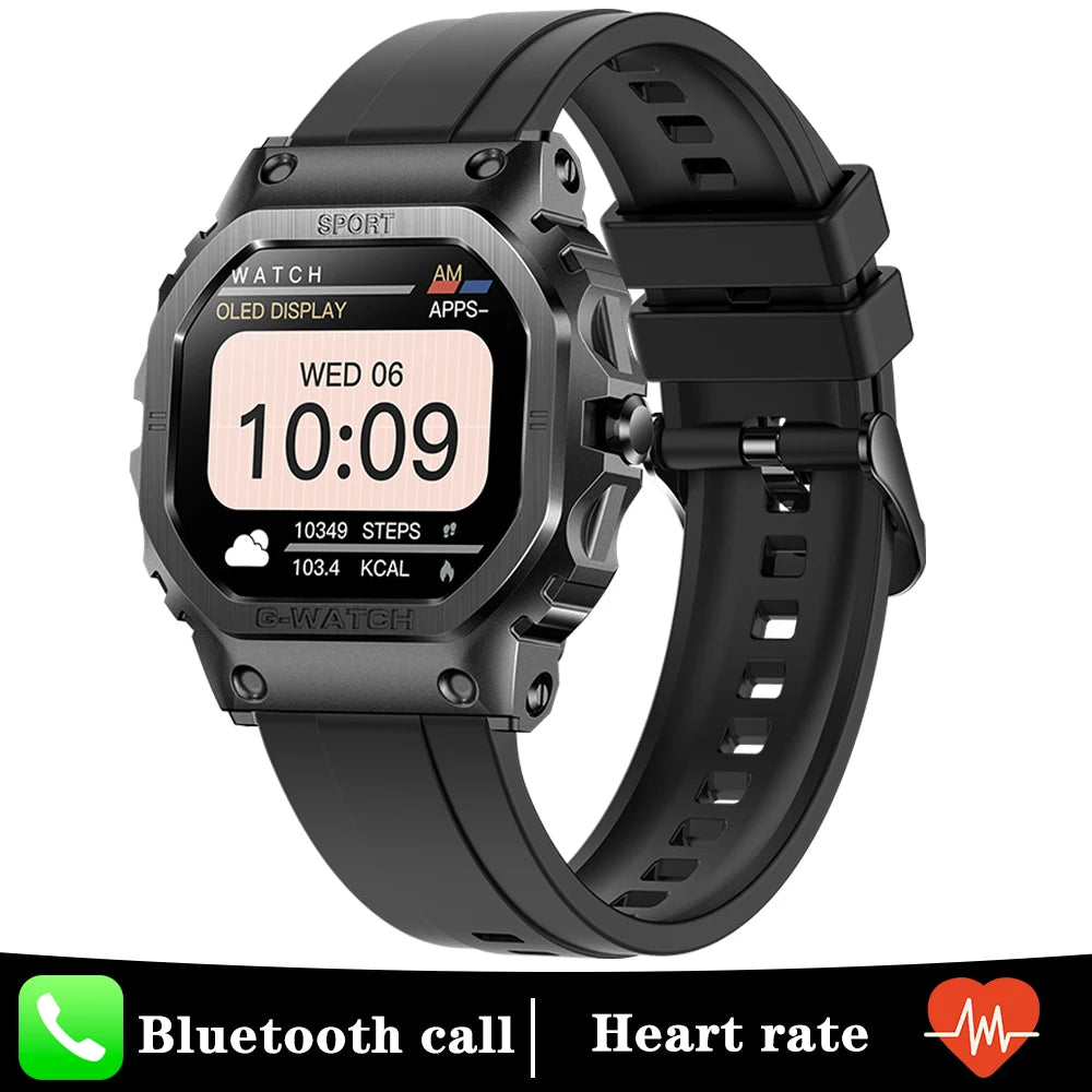 For Huawei Xiaomi 1.57 Inch Screen Smart Watch Mens Bluetooth Call Sport Waterproof Heart rate Blood Oxygen fashion SmartWatch