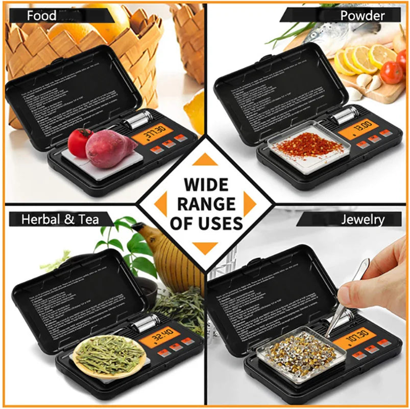 Pocket Scale 0.001g Precision Digital Electronic Gold Jewelry Carat Diamond Balance Mini Mg Scales Portable Weighing