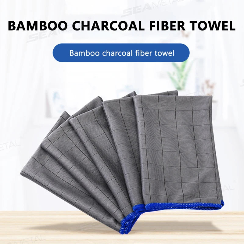 SEAMETAL Carbon Fiber Car Cleaning Cloth Washing Towel Lint-Free Glass Window Polishing Cloth Car/Household Universal Clean Rag