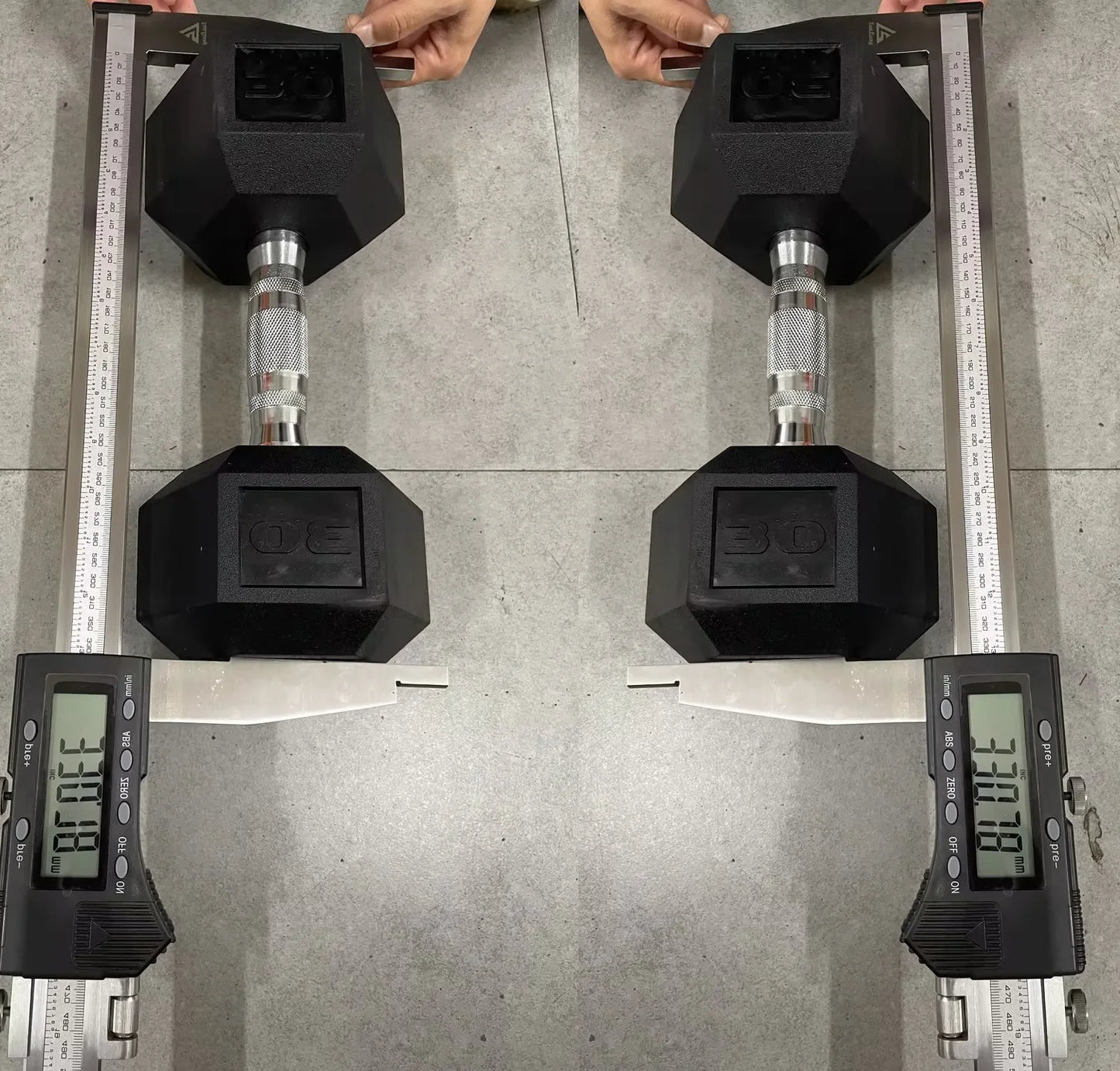 Rubber Hex Dumbbell Hand Weight, 30-75LB Dumbbells Rubber Coated Cast Iron Hex Black Dumbbells, Weights Dumbbells Set,1Pair/2Pcs