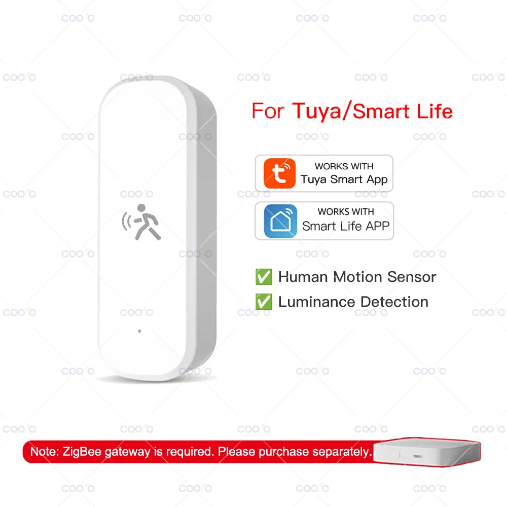Tuya Zigbee 10G MmWave Radar Motion Sensor Smart Human Body Sensor with Illuminance Temperature Humidity Support Zigbee2MQTT