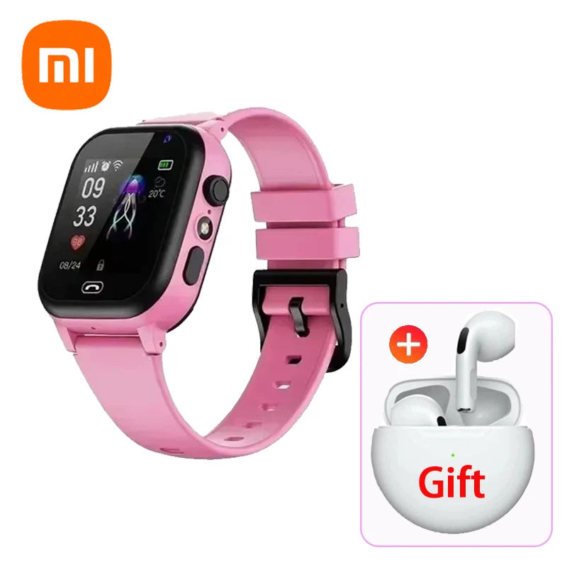 Xiaomi Kids Smart Watch 5G GPS Location Video Call Sim Card SOS Child Camera Waterproof Upgrade 2025 For Boys Girls Add Earphone