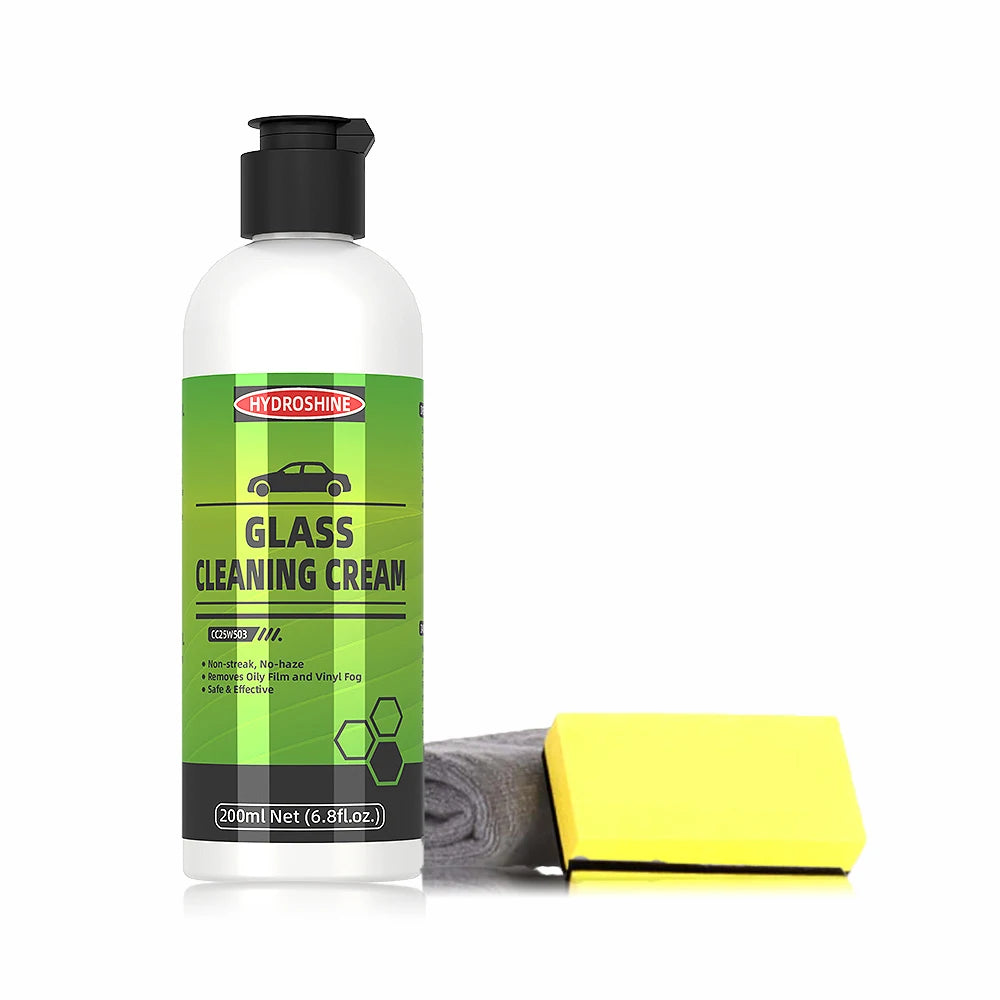 Hydroshine Car Glass Oil Film Remover Cream Windscreen Cleaner Streak-Free Oil Paste Film Emoval Cream Clean Stains Auto Detail